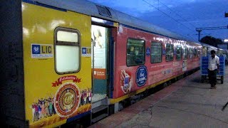 12028 KSR Bengaluru  Chennai SHATABDI EXP Coaches New look Colorful LIVERY With Advertisements [upl. by Uol375]