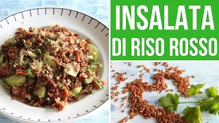 Insalata di riso rosso con cetrioli e salmone affumicato  Ricetta per picnic [upl. by Friedly692]