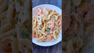 Garlic Cream Pasta with Shrimp Creamy Garlicky Goodness [upl. by Nonnair]