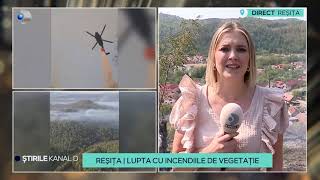 Stirile Kanal D  Resita  Lupta cu incendiile de vegetatie  Editie de pranz [upl. by Ailido]