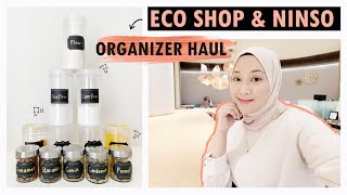 Ecoshop amp Ninso Organizer Haul  Cara Organize Kitchen  Aisha Mohd [upl. by Bryner]