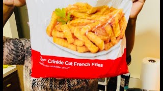 Crinkle Cut French Fries Cooked in The Ninja Foodi XL 6in1 Grill French Fries Fries [upl. by Kaycee566]