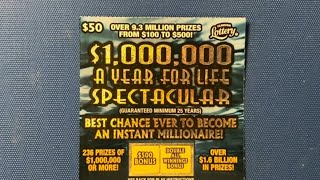 1000000 A YEAR FOR LIFE SPECTACULAR SCRATCH OFF WINNER FROM THE FLORIDA LOTTERY [upl. by Di]