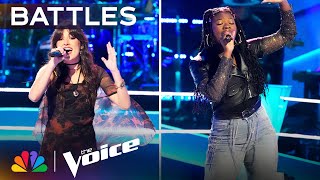 Eliza Pryor and Mikaela Ayira Bring the Energy on quotA Thousand Milesquot  The Voice Battles  NBC [upl. by Krm547]