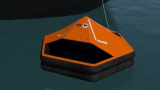 VIKING Throw Overboard Liferaft 3D Instructions [upl. by Htenay]