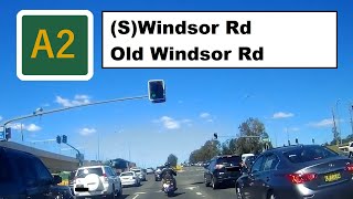 【Sydney drive】 A route 2South1 Windsor A9  GlenwoodM2 [upl. by Perlis]