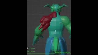 Short Timelapse Blocking a Quadruped Muscle Creature in Blender using Blocksurfaces addon blender [upl. by Daza413]