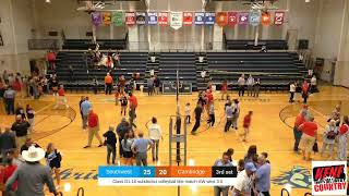 Class D110 subdistrict volleyball title matchSouthwest vs Cambridge [upl. by Ahsitel141]