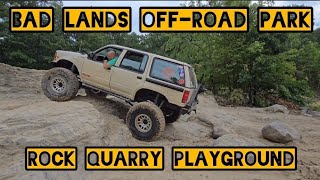 Badlands OffRoad Park Rock Quarry Playground Steep Climbs Rock Crawling Waterfalls Boulders Etc [upl. by Topliffe]