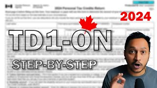 HOW TO Fill TD1ON Form  Ontario Canada 2024 [upl. by Cline]