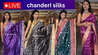 chanderi silk sarees with prices  Teja Sarees  brideessentials [upl. by Nollat713]