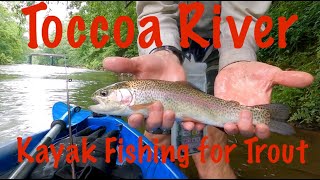 Toccoa River Trout  Kayak Fishing the Headwaters [upl. by Ameyn145]