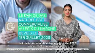 SUPPRESSION DU TARIF RÉGLEMENTÉ DE VENTE DU GAZ  QUELLES CONSÉQUENCES POUR LE CONSOMMATEUR [upl. by Aihseuqal]