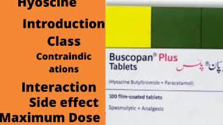 Hyoscine  Buscopan tablet  uses  pregnancy  side effect  contraindications [upl. by Osana385]