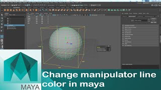 Change Manipulator Line Color in Maya [upl. by Llenrahs]