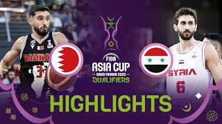 Bahrain survive hardfighting Syria in thriller  Highlights  FIBA Asia Cup 2025 Qualifiers [upl. by Moss]