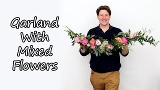 How To Make A Mixed Flower Garland [upl. by Harli]