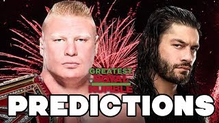 WWE Greatest Royal Rumble 2018 Predictions [upl. by Blank778]