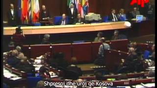 Dr Ibrahim Rugova Saharov Prize Albanian subtitles [upl. by Uzziel]