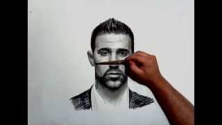 BUSHIDO  Realistic Charcoal Portrait New Speed Drawing 2013 [upl. by Harmonie26]