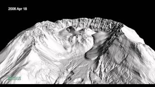 Timeseries of dome and glacier growth at Mount St Helens Washington 20042012 [upl. by Yrotciv]