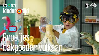 🔬🔍 Bakpoeder Vulkaan  Proefjes Kindertijd KRONCRV [upl. by Elmajian]