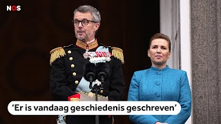 Frederik X nu koning van Denemarken koningin Margrethe afgetreden [upl. by Inirt]