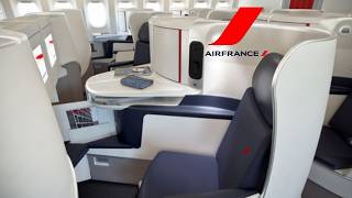 Flying Air France Business Class from Paris CDG to Los Angeles LAX  B777300ER [upl. by Ogu830]