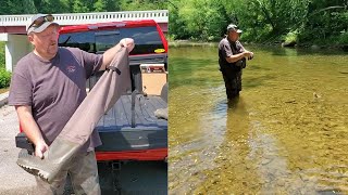 Hip Waders Review at the river and tested by Allen 2021 [upl. by Airom]