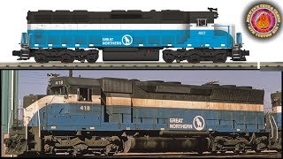 Great Northern SD45 Diesel Engine  MTH RailKing Custom Run [upl. by Eugor]