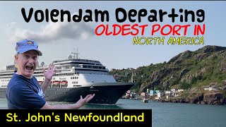 HAL Volendam Departing Historic St John’s Newfoundland and Labrador Aug 15 2024 [upl. by Azzil]