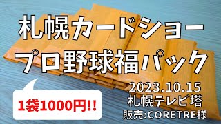 【福袋】BOX開封よりも満足度高 札幌カードショー CORETRE プロ野球 福パック【開封動画】 [upl. by Barina518]