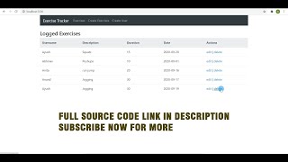 MERN Stack  Exercise Tracker Source Code MongoDB Express React Nodejs [upl. by Denise]