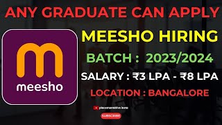 Meesho Internship amp Job Openings  Freshers Eligible Apply Now [upl. by Fillender689]