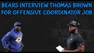 Chicago Bears Interview Thomas Brown for Offensive Coordinator Job [upl. by Atirehc]