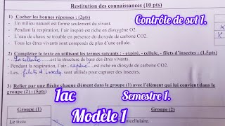 contrôle de svt1 semestre 1modèle 11ac [upl. by Twelve848]