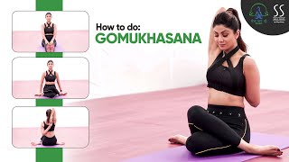 Gomukhasana  Flexibility Asanas  Learn Yoga with Shilpa Shetty [upl. by Anelhtac]