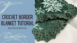 Crochet Border Blanket Tutorial  Easy DIY  Beginner Crochet [upl. by Tiersten404]