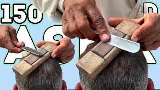 150 Year Old ASMR Fast Hair Cutting amp Shaving With Barber Old [upl. by Ytsirt420]