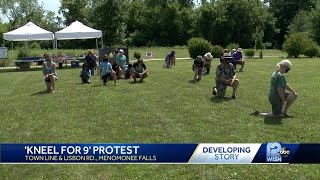 Wisconsinites participate in nationwide Kneel for Nine protest [upl. by Luane]