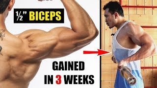 GET BIGGER BICEPS ½ inch BICEPS in 3 Weeks 3 हफ़्तों में डोला बढ़ाया DRAG CURLS [upl. by Zonnya]