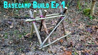 Bushcraft Sawhorse  Bushcraft Basecamp Build Ep1 [upl. by Rachele]