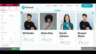Guest Page Building Using Elementor and Livecast theme [upl. by Itsirhc]