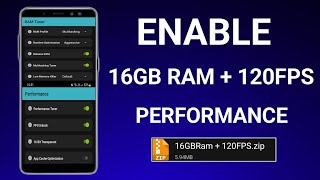 Enable 16GB Ram  120FPS Performance  Max FPS Fix Lag  No Root [upl. by Eilyk]