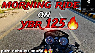 Morning ride on yamaha ybr 125  ybr 125  morning ride  sc project exhaust pure sound [upl. by Rez]