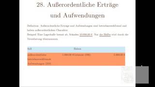 28 Buchhaltung einfach und kompakt Außerordentliche Erträge und Aufwendungen [upl. by Kcirted]