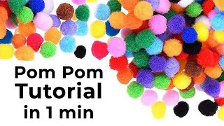 How to make perfect Pom Pom with your hand super Easy Shorts [upl. by Noskcaj777]