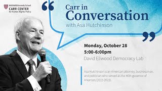 Carr in Conversation with Gov Asa Hutchinson [upl. by Nimra]