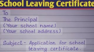 Application for school leaving certificate in englishschool leaving certificate application [upl. by Ewens]