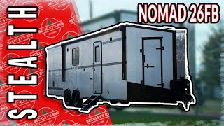 A WEDGE Toy Hauler 2022 Stealth Trailers Nomad 26FB Virtual Tour  Beckleys RVs [upl. by Nnyledam]